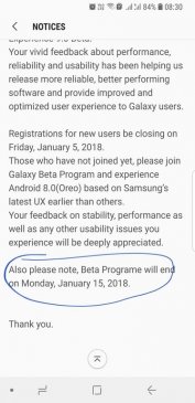 三星S8安卓8.0内测行将结束：正式版走近