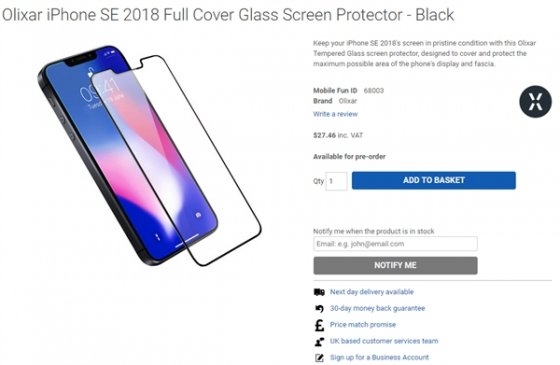 单手党欢呼！iPhone SE二代外形曝光：全面屏+刘海屏