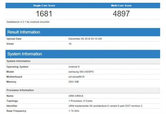 三星Galaxy A50再曝新料 4000mAh电池/2400万摄像头