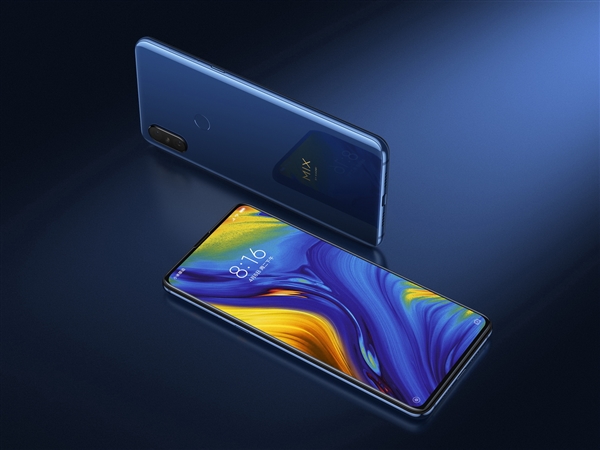 小米MIX 3宝石蓝新年首销：8+128GB 仅售3599元