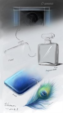 vivo X27设计手稿曝光：无刘海+升降式前摄