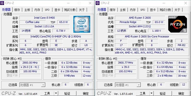 谁才是千元级性价比神U！锐龙5 2600 vs i5-8400对比评测