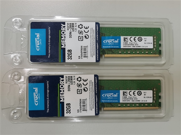 英睿达单条32GB DDR4内存亮相：三星之后第二款