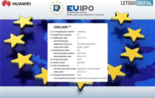 <a href='https://www.huawei.com/cn/?ic_medium=direct&ic_source=surlen' target='_blank'><u>华为</u></a>注册电影镜头等商标：或将Mate30首发