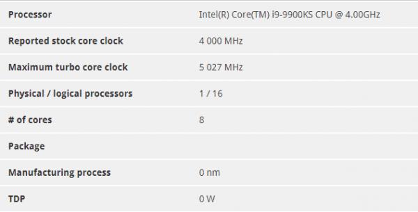 Intel酷睿i9-9900KS处理器性能曝光 8核5GHz提升6%性能