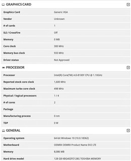 微软Surface Go 2参数曝光：或换装酷睿m3-8100Y处理器