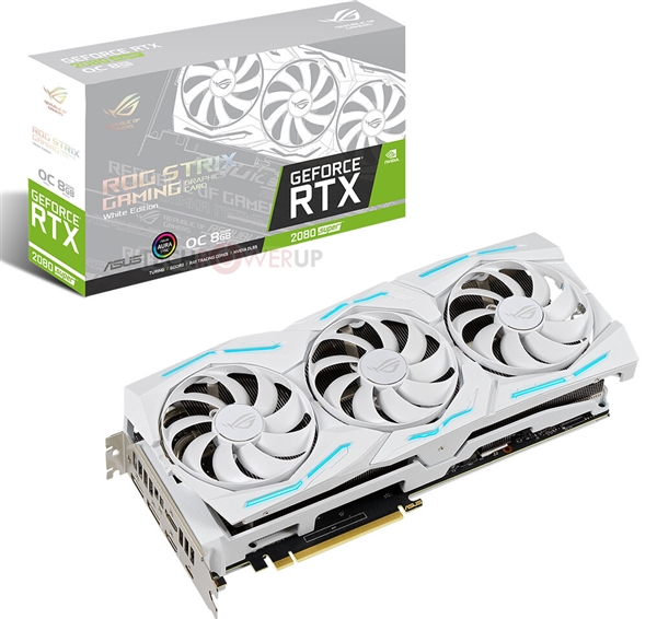 白色版的ROG Strix RTX 2080 Super显卡来了：冰清玉洁