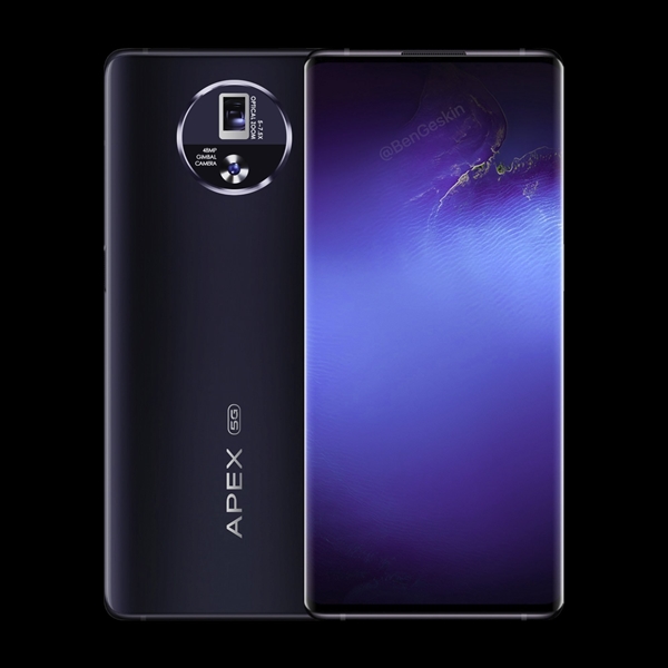 屏下摄像头/机身无孔?vivo APEX 2020非官方渲染图曝光