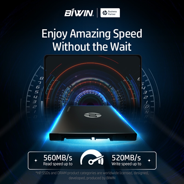 惠普发布S750系列固态盘：2.5寸SATA3、96层3D闪存