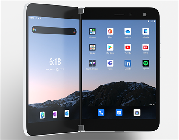 微软重回安卓手机！Surface Duo发布：双5.6寸屏生产力神器