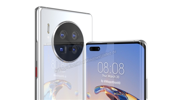 华为Mate40 Pro多色高清渲染图曝光：屏占比提升、奥利奥四摄