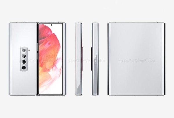 <a href='https://www.samsung.com/cn/' target='_blank'><u>三星</u></a>Galaxy Z Fold 3渲染图曝光：双折叠、双铰链 屏幕更大了