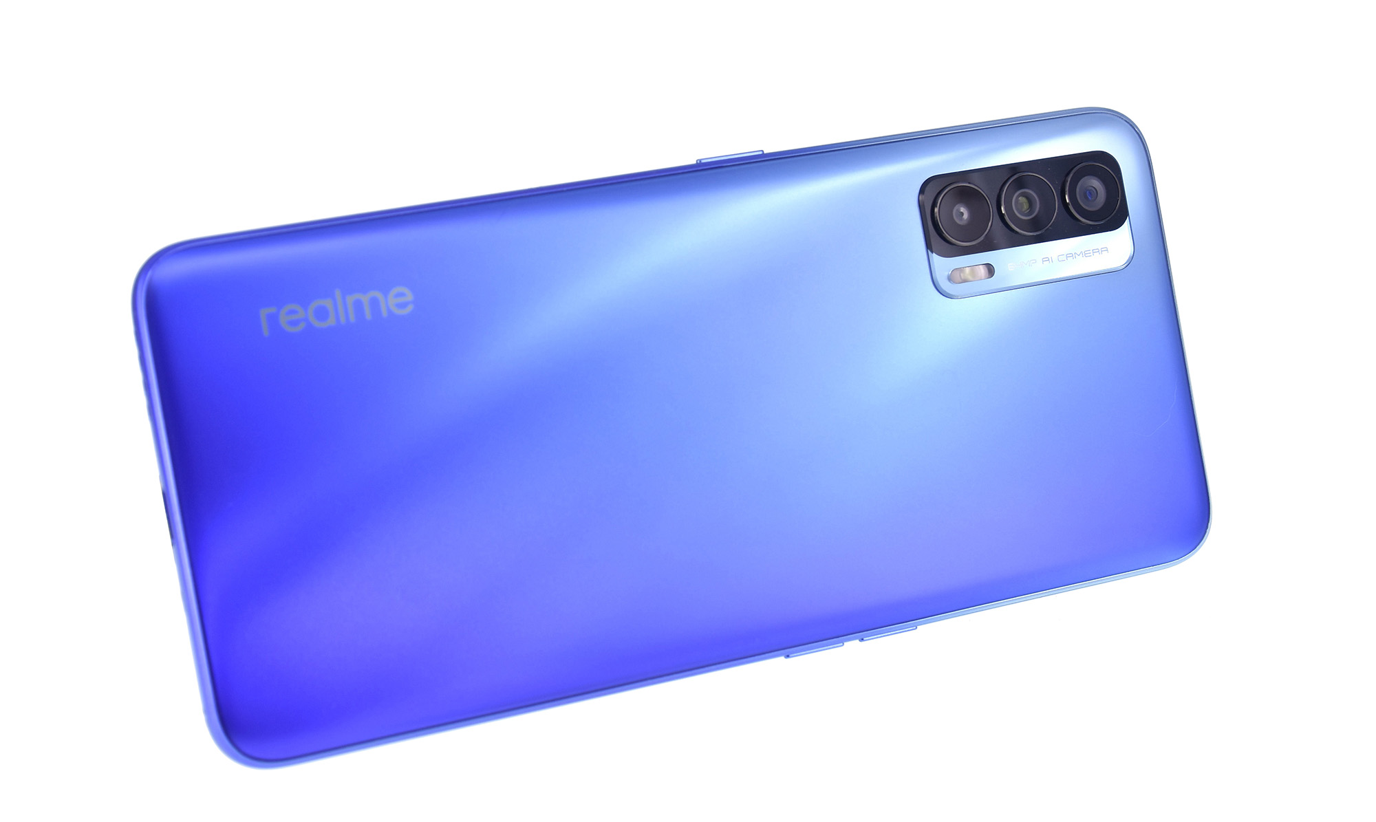 鲤跃龙门国潮范儿 realme 真我 V15镜湖蓝真机图赏