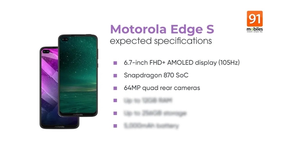 首发骁龙870旗舰芯！摩托罗拉edge s真机曝光