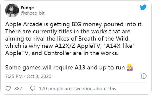 性能怪兽！<a href='https://www.apple.com/cn/' target='_blank'><u>苹果</u></a>新Apple TV曝光：今年发布、要搭载A14