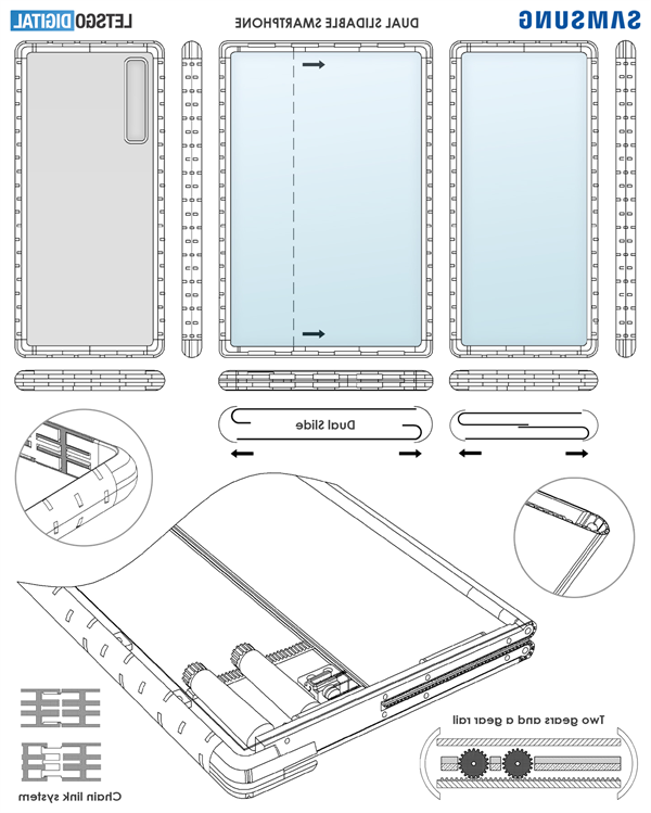 三星卷轴屏手机专利曝光：继承S21元素&nbsp;屏幕双向拉伸