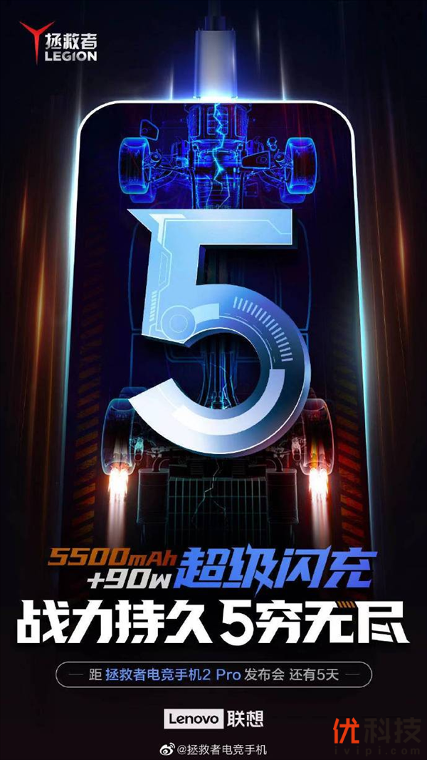 <a href='https://www.lenovo.com.cn/' target='_blank'><u>联想</u></a>拯救者电竞手机2&nbsp;Pro再放大招：满血90W超级闪充