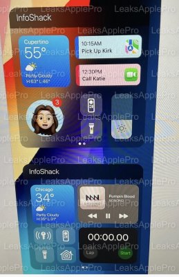 疑似iOS 16系统页面曝光 全新交互小组件功能更丰富