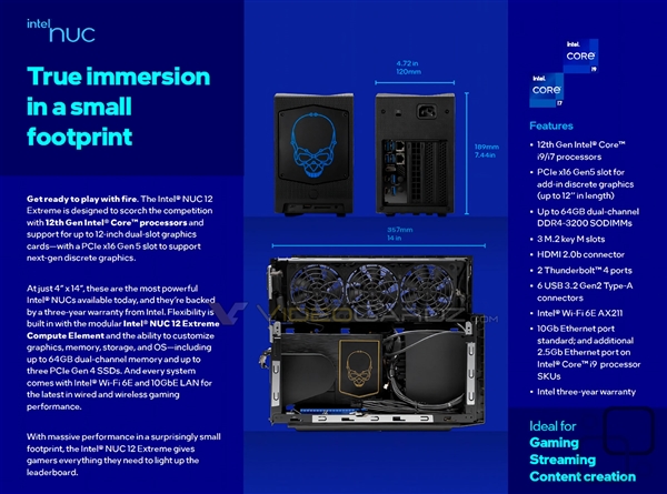 价格破万！Intel 12代NUC迷你机至尊版泄露：首次可升级CPU