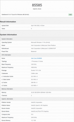 512EU+2.4GHz主频 Intel旗舰显卡Arc A770跑分曝光