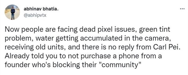 Nothing Phone 1上市即翻车 用户呼吁不要买