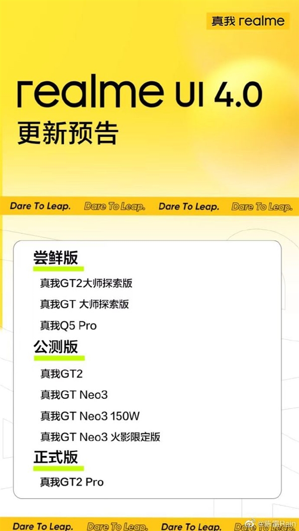 老机型满血复活 真我GT2 Pro等8款机型下周更新<a href='https://www.realme.com/' target='_blank'><u>realme</u></a> UI 4.0