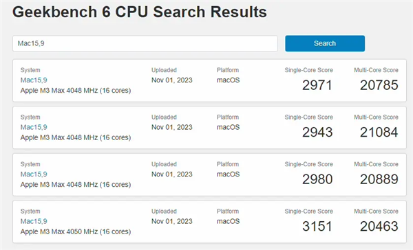 <a href='https://www.apple.com/cn/' target='_blank'><u>苹果</u></a>M3 Max首个跑分出炉：比M2 Max提升45%！