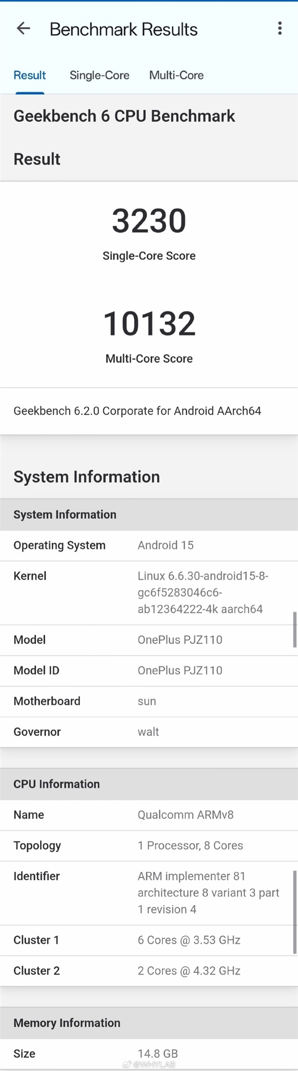 超越iPhone 16 Pro Max！<a href='https://www.oneplus.com/cn' target='_blank'><u>一加</u></a>13跑分出炉：多核成绩首次破