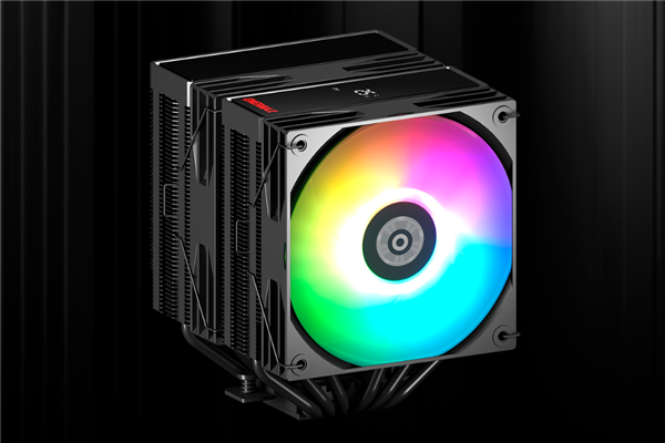 安耐美推出ETS-TD60D-ARGB风冷散热器：双塔双风扇设计