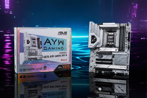 华硕X870 AYW GAMING WIFI W主板锐龙9000白色新装备