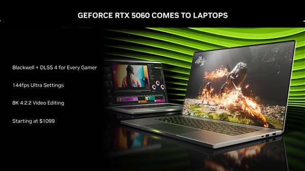 RTX 5060移动版低调发布：比桌面版缩水15％