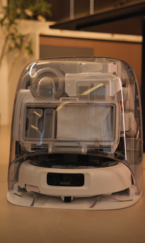 大疆公布首款扫地机器人设计细节：纯视觉方案 双清洁液