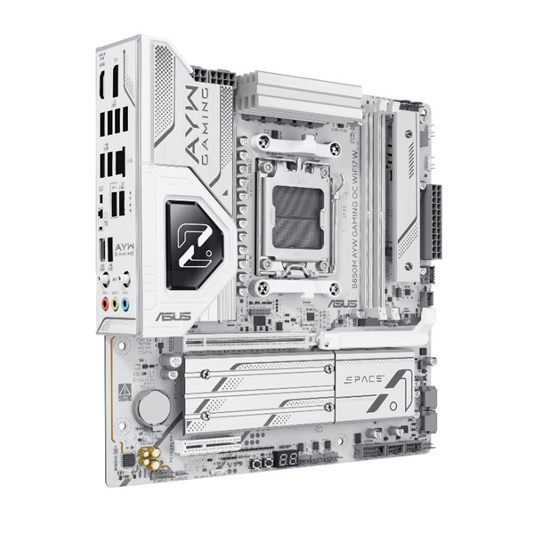 白色超频利器 华硕B850M AYW OC主板预约中！