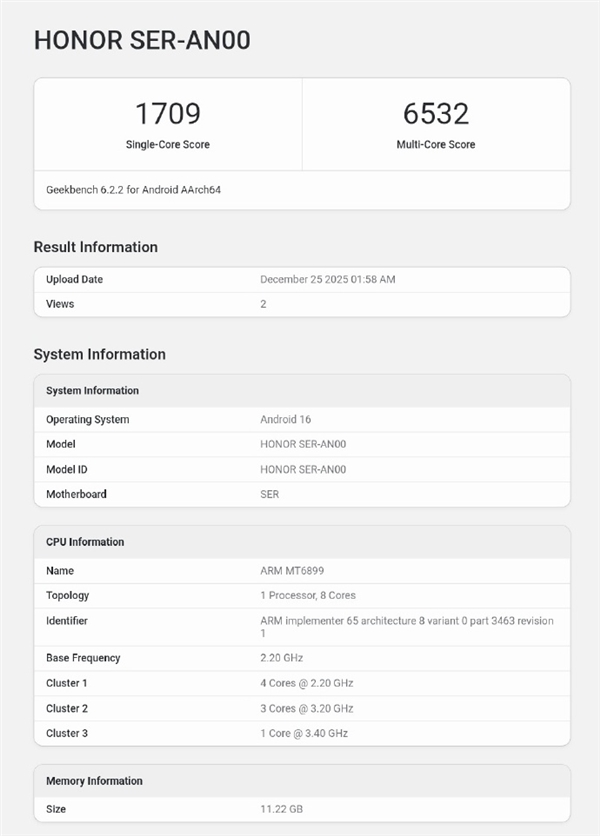 荣耀Power 2跑分出炉：搭载天玑8500 Elite！配10080mAh超大电池