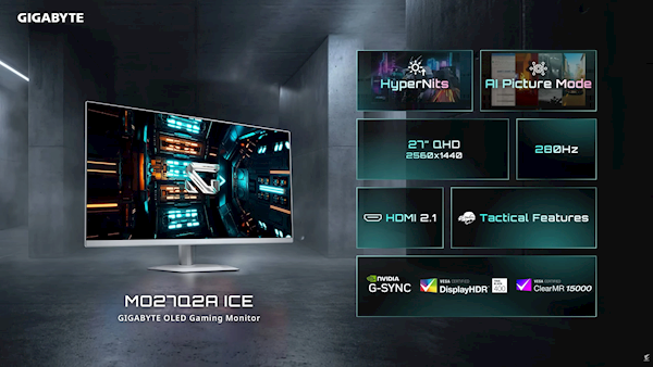 技嘉发布4款OLED显示器：4K、360Hz、带鱼屏全都有