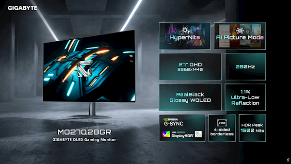 技嘉发布4款OLED显示器：4K、360Hz、带鱼屏全都有