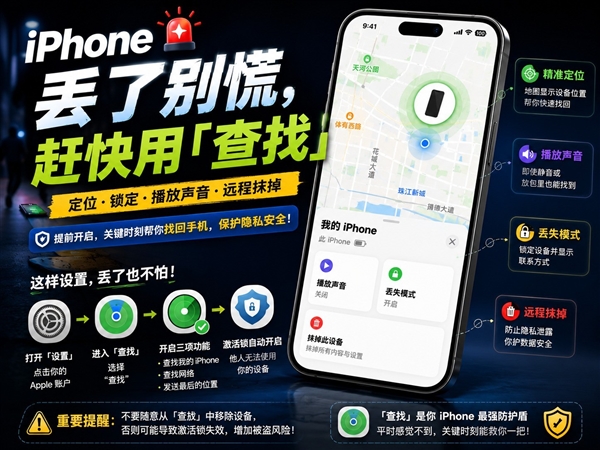 <a href='https://www.apple.com/cn/' target='_blank'><u>苹果</u></a>没告诉你iPhone丢了怎么办：这功能一定提前打开